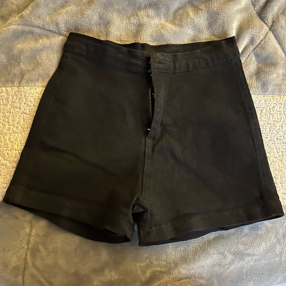 black shorts